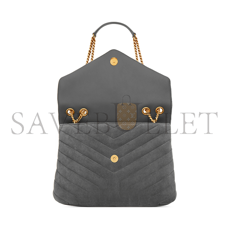 YSL LOULOU MEDIUM IN QUILTED SUEDE 5749461U8671112 (32*22*12cm)